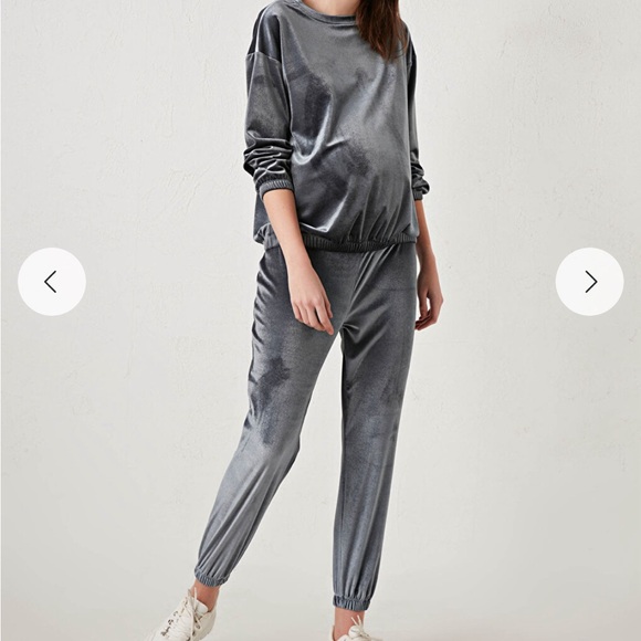 LCW Maternity Shiny Gray Velvet Maternity Sweatshirt & Sweatpants Small - Picture 11 of 15